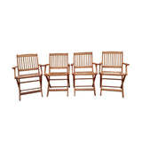 Foldable Patio chair Set (Set of 4) - Teak