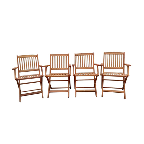 Foldable Patio chair Set (Set of 4) - Teak