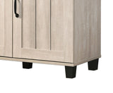 Corby - Oak Finish 3 - Door Shoe Cabinet - Dusty Gray