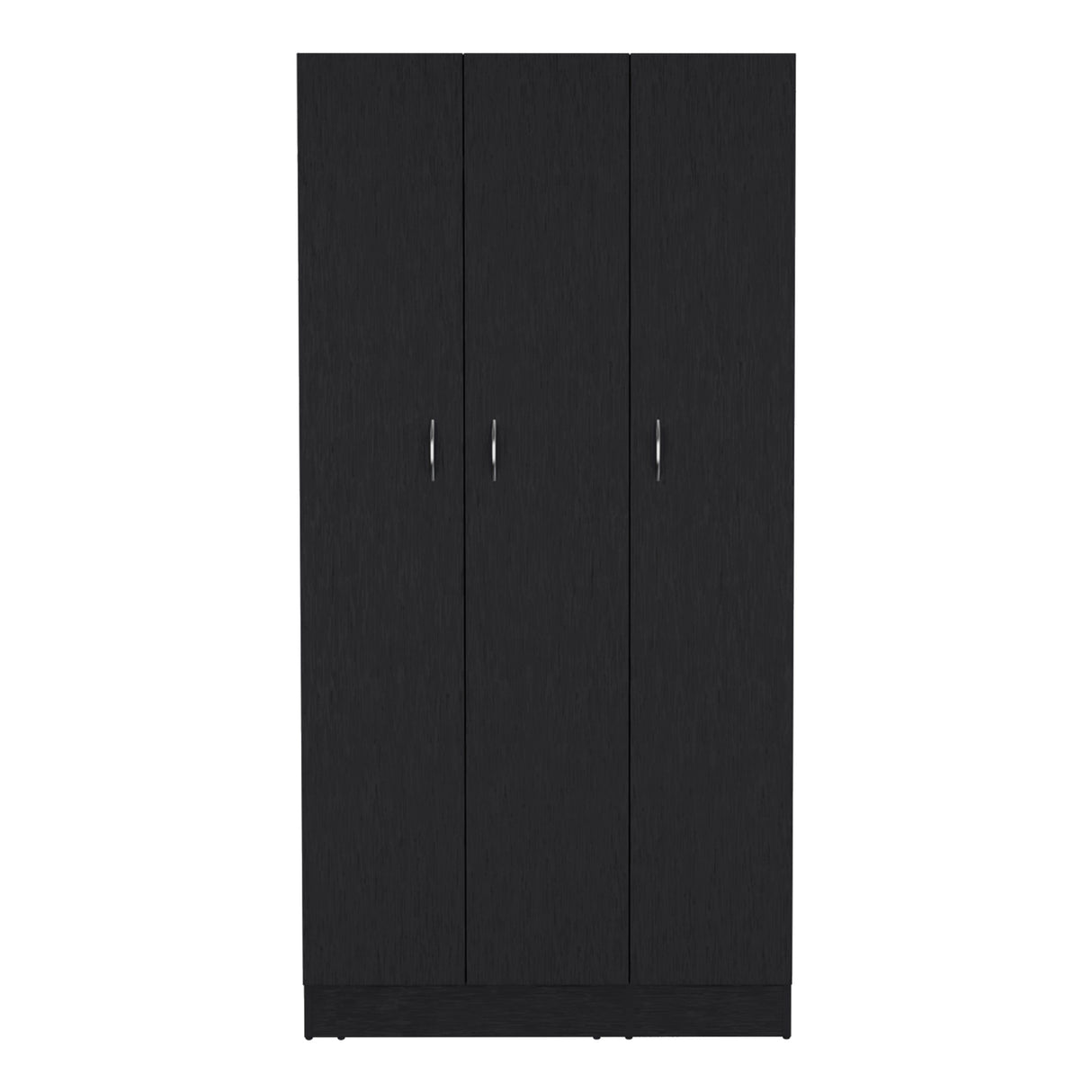 Wardrobe Armoire With 3 Doors - Black