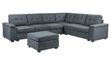 Isla - Fabric Sectional Sofa With Ottoman