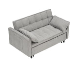 54.30-inch Love Seat with pull out bed - light grey