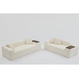 2 Piece Boucle Cloud Living Room Set, Beige