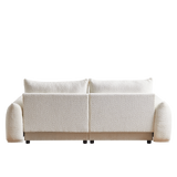 2 Piece Living Room Set with Four Pillows - Off White