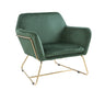 Keira - Velvet Accent Chair With Metal Base