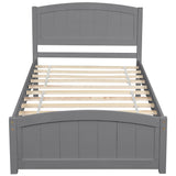 Platform Bed With Headboard, Footboard And Wood Slat Support - Wood