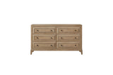 Modern 6 Drawer Dresser - Sand