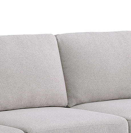 Kristin - Linen Fabric Loveseat - Light Gray