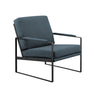 Contemporary Square Metal Frame Accent Chair