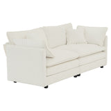 Chenille 2 Piece Living Room Set - White