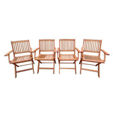 Foldable Patio chair Set (Set of 4) - Teak