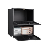 Copier Cabinet With Storage - Black