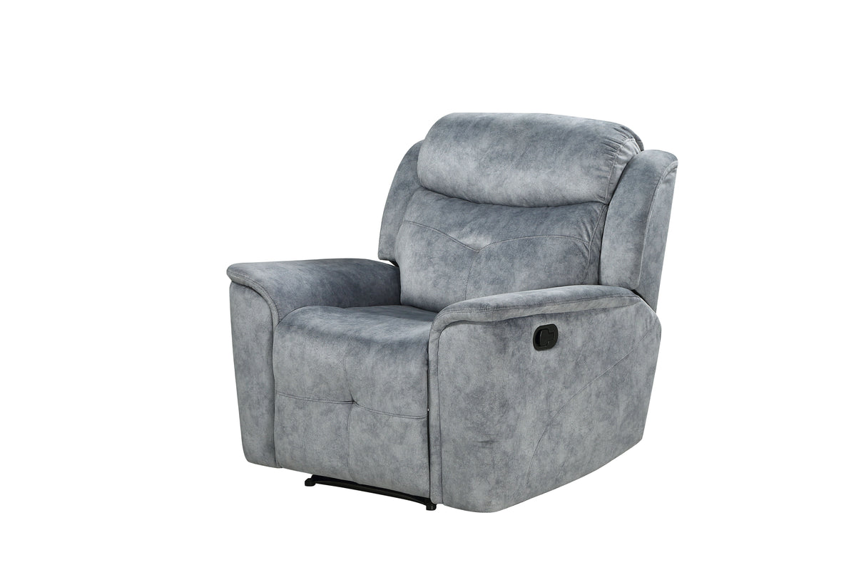 Mariana - Manual Recliner Chair - Silver Gray