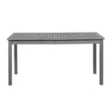 Contemporary Slat Top Acacia Wood Outdoor Dining Table