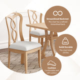 7-Piece Trestle Dining Room Set with Upholstered Dining Chairs - Natural Wood