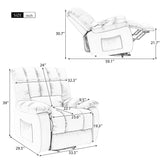 Massage Recliner Chair Electric Power Lift Recliner Chairs With Heat, Vibration, Side Pocket For Living Room Bedroom