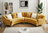 Velvet Curved Sofa