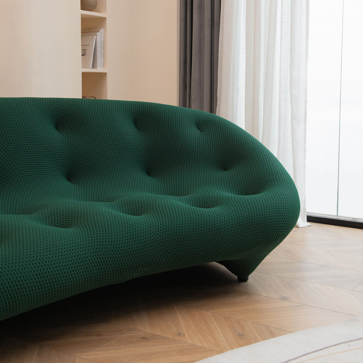 Modern Curved Sofa - Green