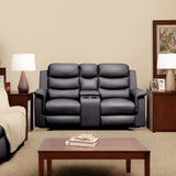 Reclining Loveseat With Middle Console - Black