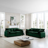 Corduroy 2 Piece Living Room Set - Green