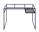 Yasin - Glass Top Writing Desk - Blue