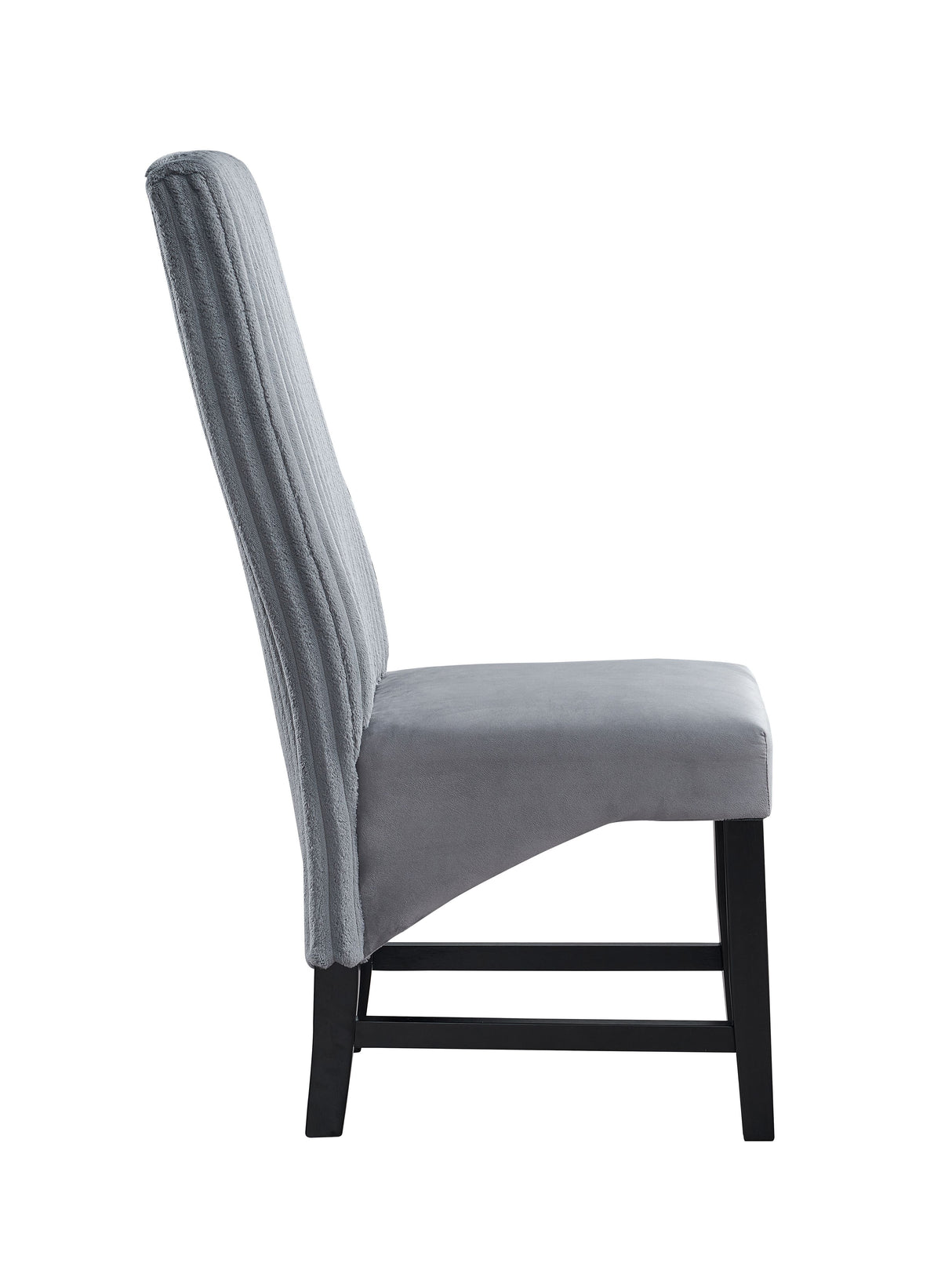 Kini - Corduroy Side Chair (Set of 2) - Black / Gray