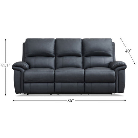 Monica - Power Zero Gravity Reclining Sofa - Gunmetal