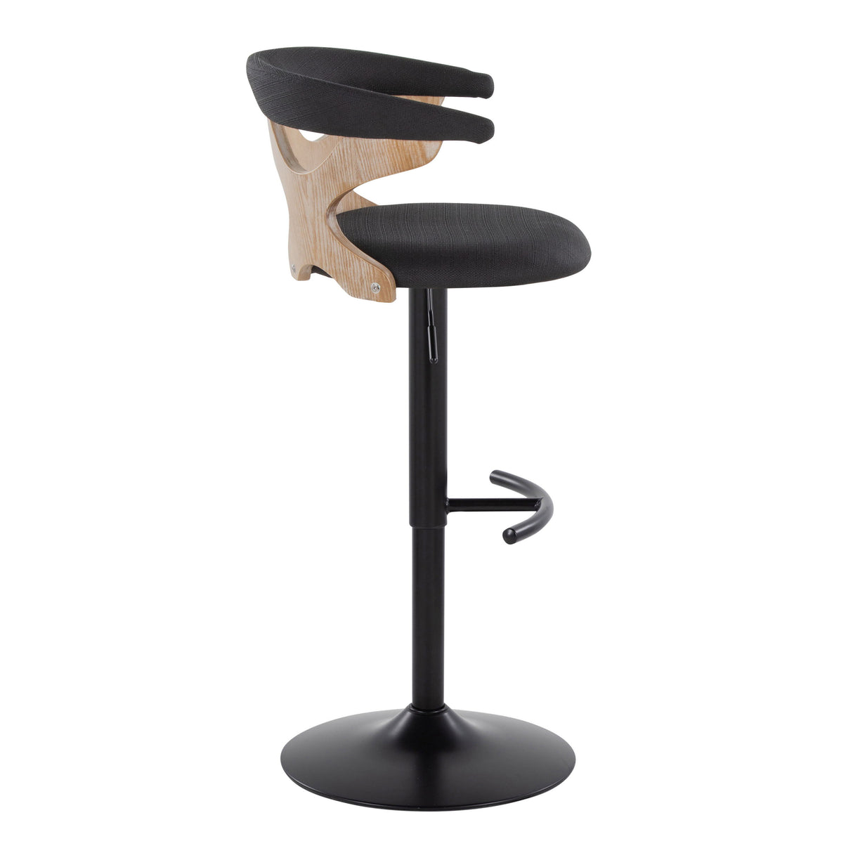 Gardenia - Contemporary Adjustable Barstool & Swivel With Rounded T Footrest (Set of 2)