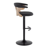 Gardenia - Contemporary Adjustable Barstool & Swivel With Rounded T Footrest (Set of 2)