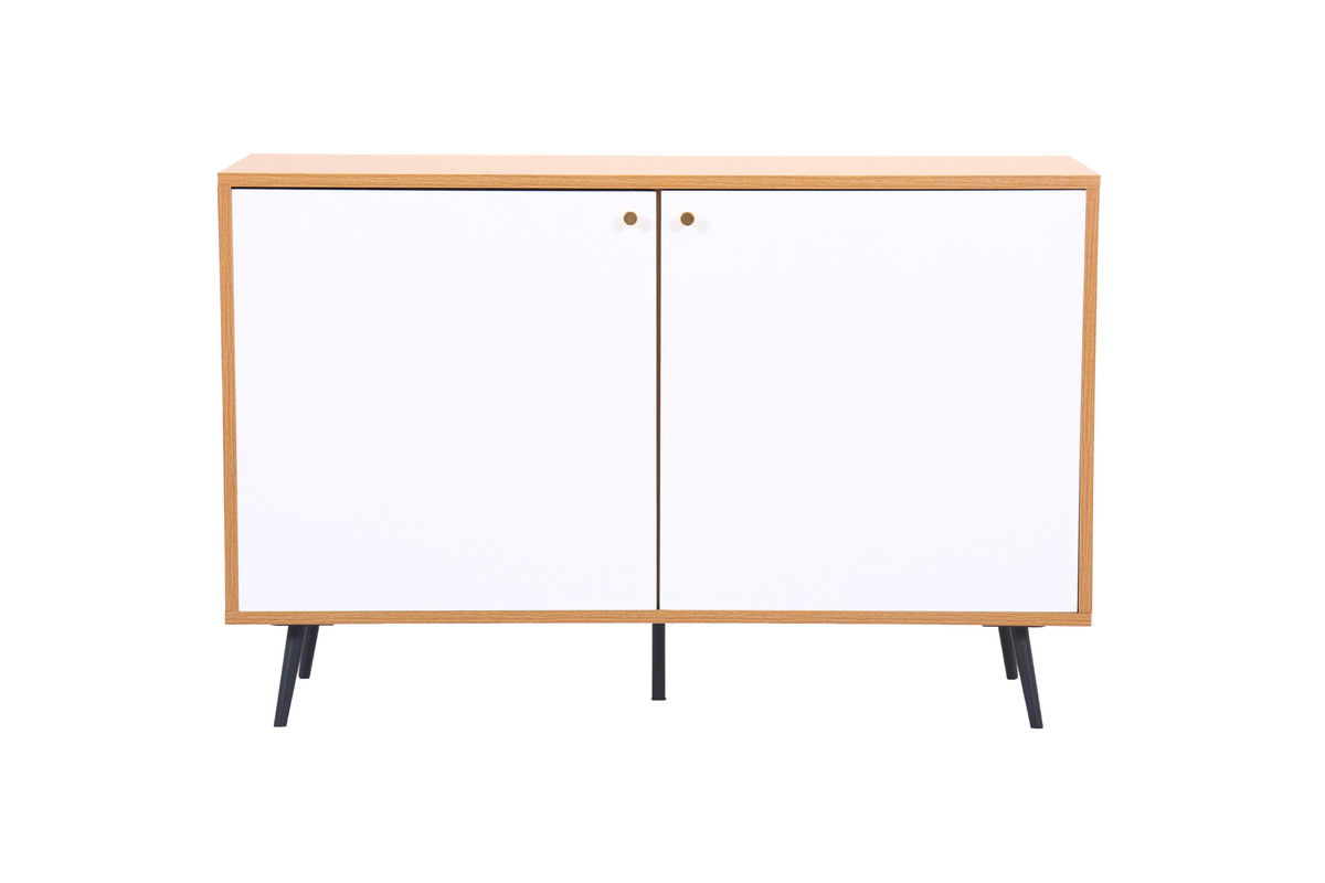 Carlotta - 46.5" Accent Cabinet - Light Brown And White