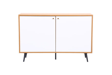 Carlotta - 46.5" Accent Cabinet - Light Brown And White