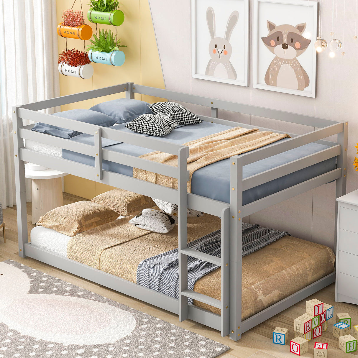 Twin Over Twin Floor Bunk Bed