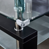 Clear Glass Top Side Table, End Table, Modern Design For Home