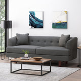 Sofa With Wood Legs - Charcoal