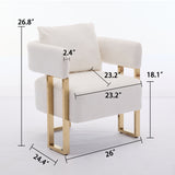 3 Pc Set with Accent Chairs and Side Table - White