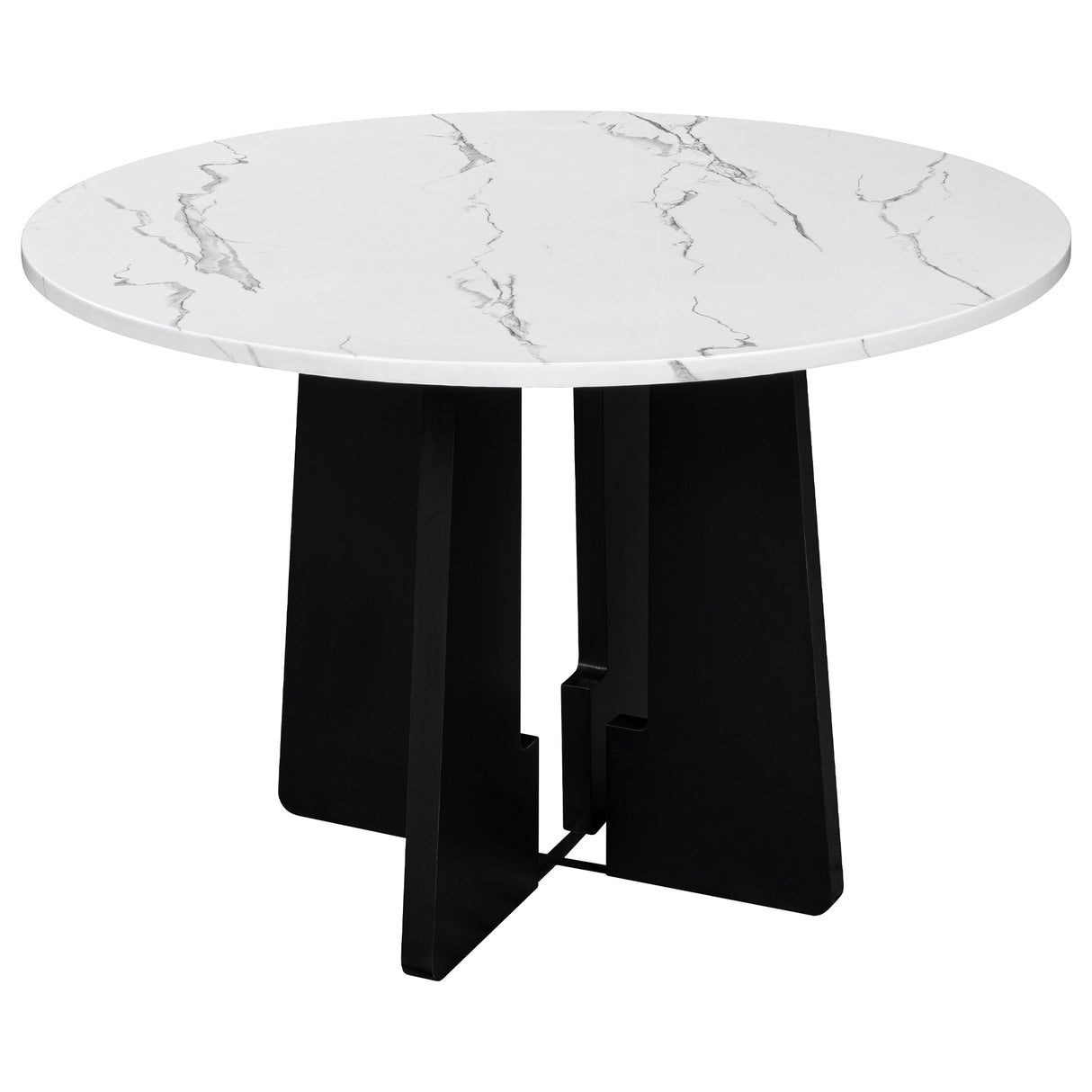 5-Piece Faux Marble Round Dining Table set