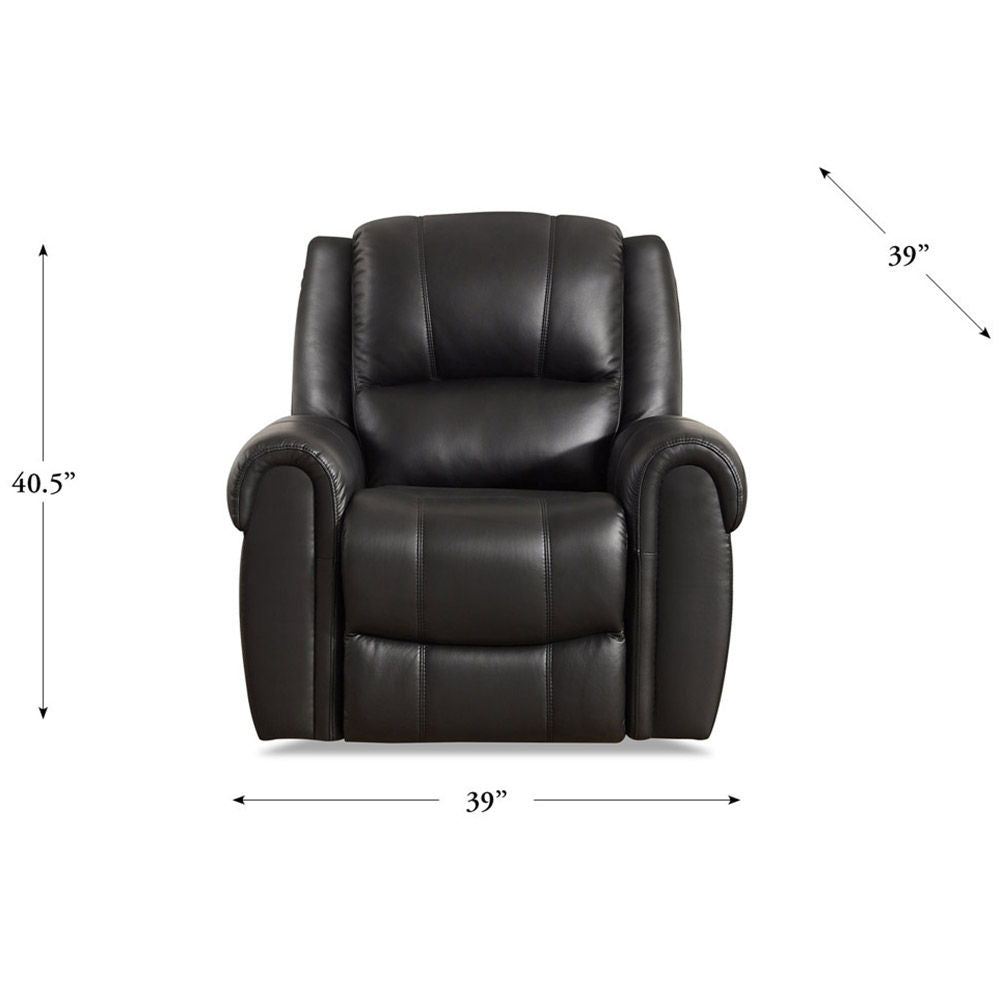 Marco - Leather Recliner - Black