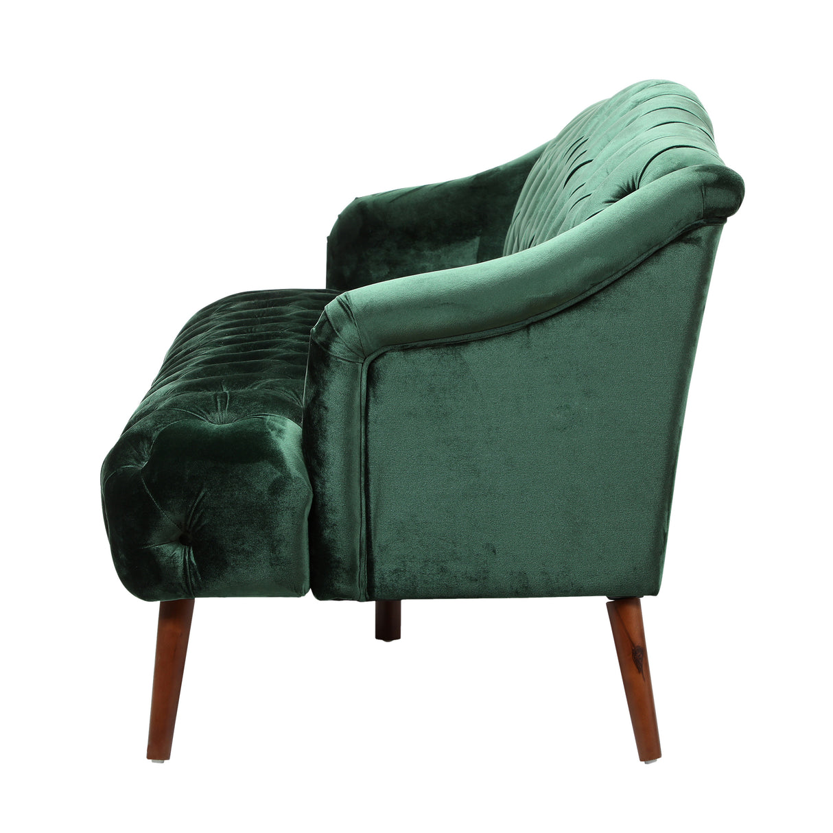 Sturdy Velvet Sofa - Green