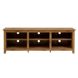 Modern Transitional 3 Shelf Open Storage 70" TV Stand For 80" TVs