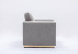 Valin - Linen Chair For Living Room - Gray