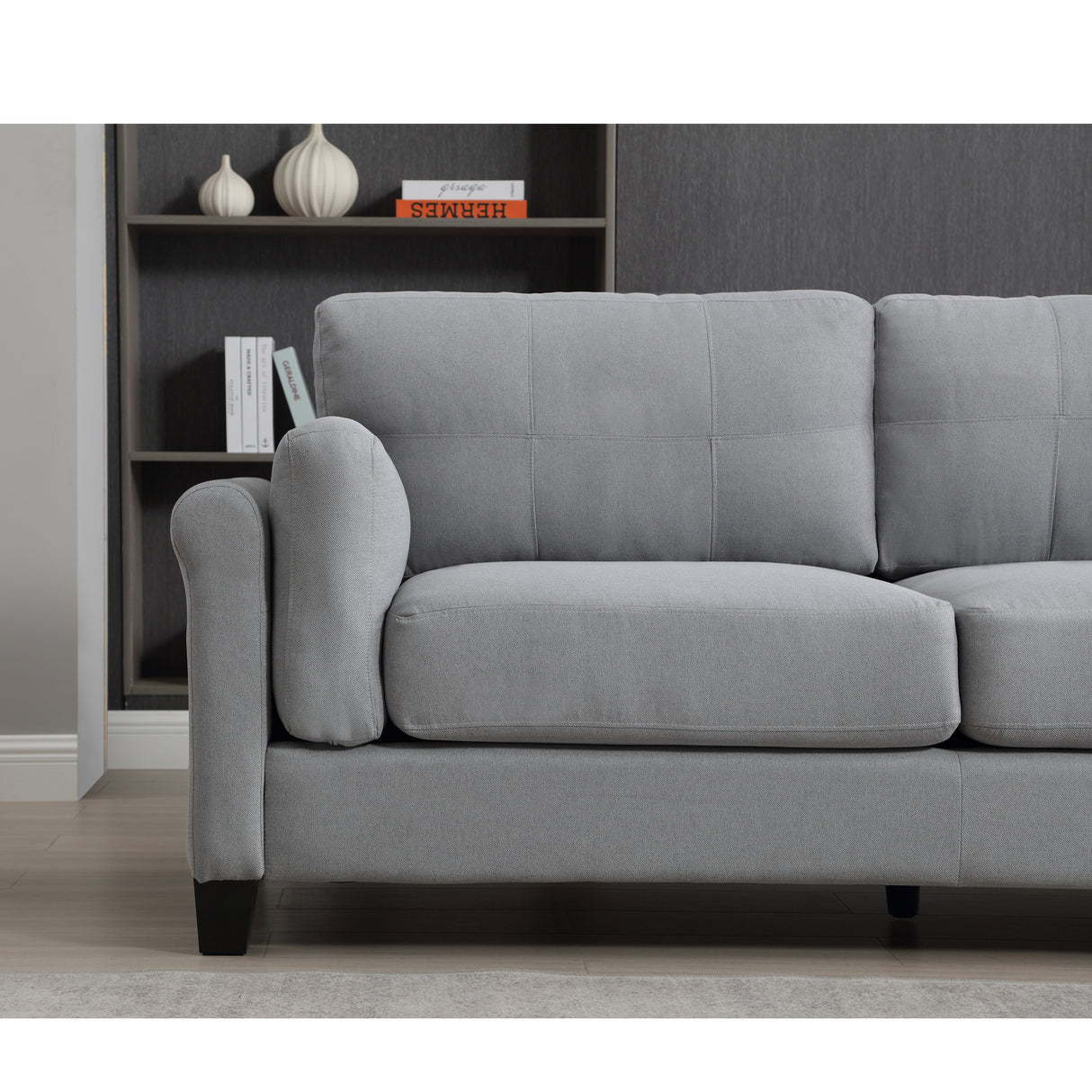 Modern 3 Piece Living Room Set - Gray