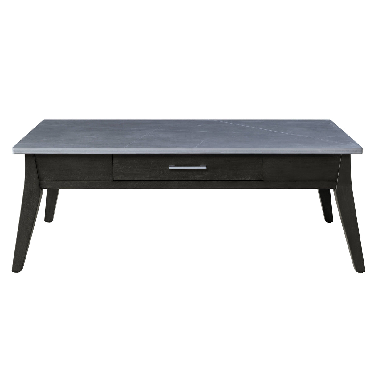 Zemocryss - Sintered Stone Top Coffee Table - Dark Brown / Gray