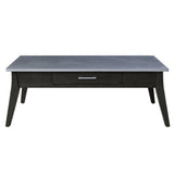 Zemocryss - Sintered Stone Top Coffee Table - Dark Brown / Gray