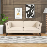 Fabric Sofa, With Birch Legs, - Beige