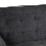 66.5" Upholstered Loveseat With Pull Out Bed, Two Throw Pillows, Dual USB Charging Port and Adjustable Backrest - Black