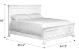 King Coastal Panel Bed - White