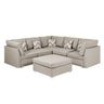 Amira - Fabric Reversible Sectional Sofa With Ottoman And Pillows