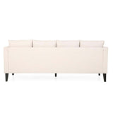 Comfy 3 Seat Sofa With Tufted Back And Arm - Beige