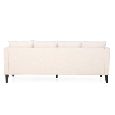 Comfy 3 Seat Sofa With Tufted Back And Arm - Beige