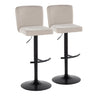 Henry - Contemporary Adjustable Barstool & Swivel With Rounded T Footrest (Set of 2)